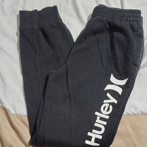 Hurley Kids Black Sweatpants with Logo